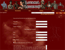Tablet Screenshot of lutarialegends.com